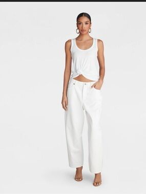 Kbb : KAHLANA MID -RID STRAIGHT LEG VINTAGE WHITE JEANS NWT SIZE women 2